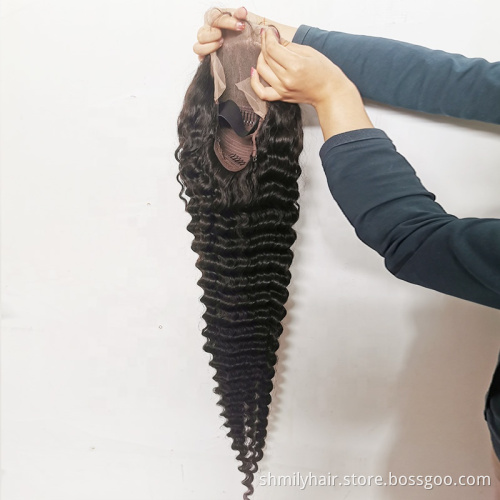 Wholesale Vietnamese Raw Front Lace Human Hair Wigs Wholesale HD Pre Plucked 13x6 Lace Front Wigs For Black Women